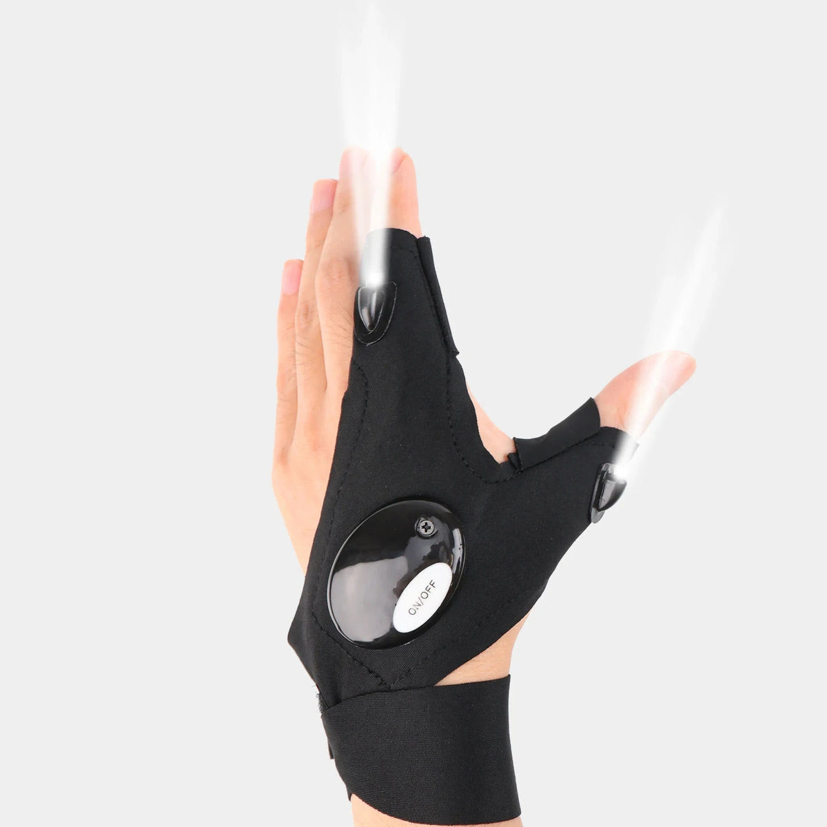 One hand for the light. One for the job.